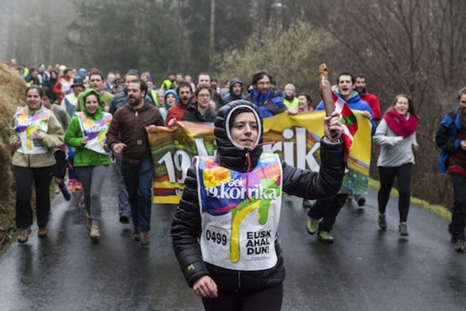 Ibardingo maldak ez ditu korrikalariak kikildu. (Isabelle MIQUELESTORENA) Ibardingo maldak ez ditu korrikalariak kikildu. (Isabelle MIQUELESTORENA)