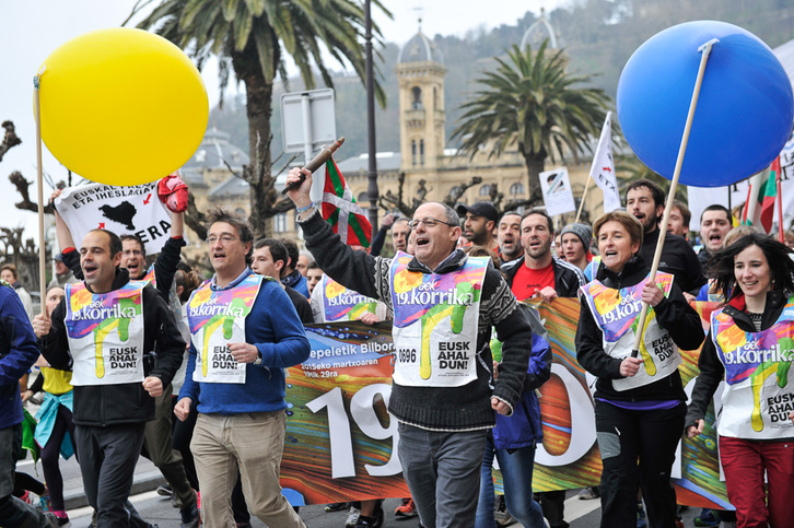 Donostiako alkate Juan Karlos Izagirrek lekukoa eraman du. (Idoia ZABALETA / ARGAZKI PRESS)