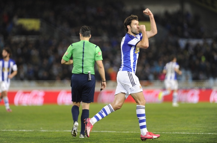 Agirretxe ha marcado el empate. (Andoni CANELLADA / ARGAZKI PRESS)