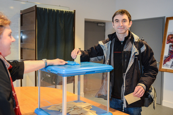 Xabi Larralde et Anita Lopepe affronteront Jean-Jacques Lasserre et Anne-Marie Bruthé au second tour. © Aurore LUCAS