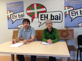 Iker Elizalde et Juliette Bergouignan lors de la conférence de presse (© Argitxu DUFAU)