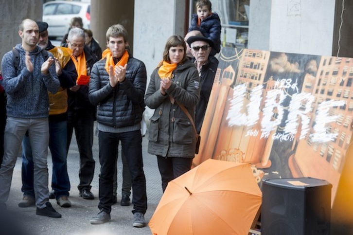 El joven iruindarra Egoi Irisarri, en el centro de la imagen. (Iñigo URIZ/ARGAZKI PRESS)