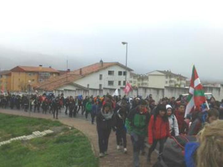 Berriozarrera bidean da Gazte Martxa. (via twitter @topatu.info)