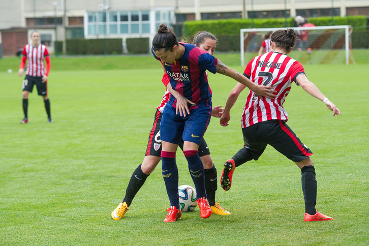 Athleticek Bartzelona gainditu deu Lezaman. (ARGAZKI PRESS)