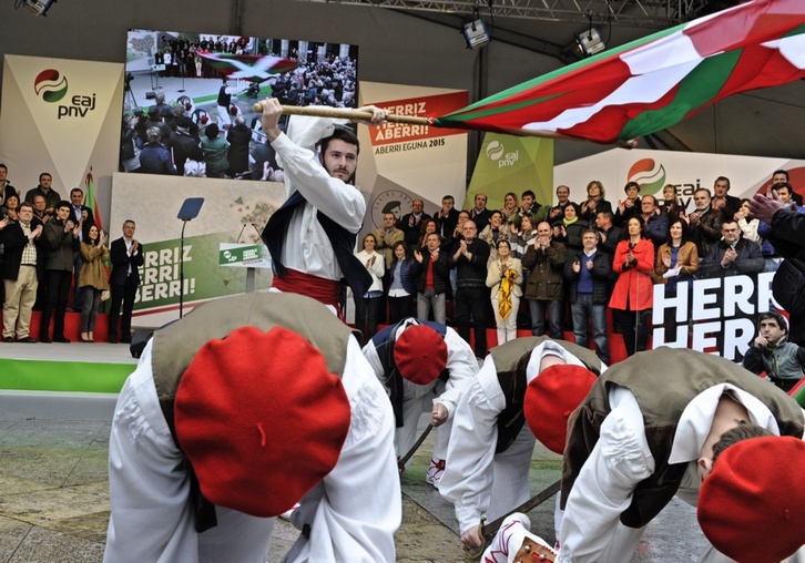 El PNV ha celebrado el Aberri Eguna en Bilbo. (Monika DEL VALLE / ARGAZKI PRESS)
