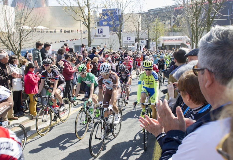 Irteera Guggenheim aurrean izan da. (Marisol RAMIREZ/ARGAZKI PRESS)