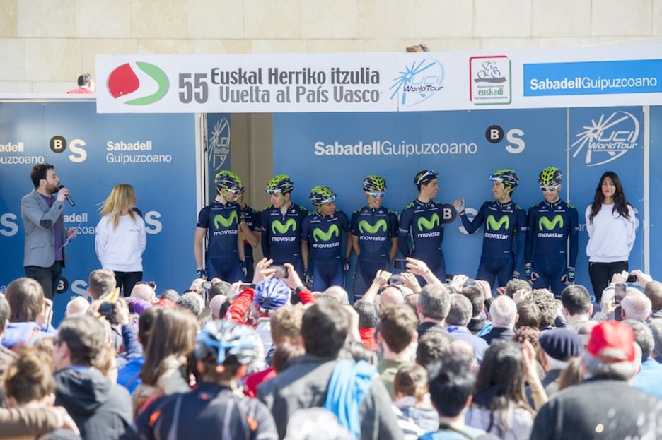 Movistar taldea, aurkezpenean. (Marisol RAMIREZ/ARGAZKI PRESS)