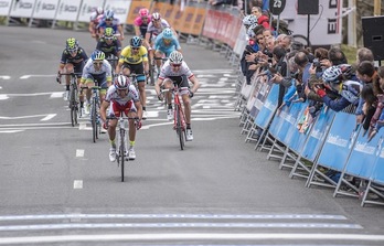 Últimos metros en Arrate, donde se ha impuesto Joaquim Rodríguez. (Gorka RUBIO/ARGAZKI PRESS)