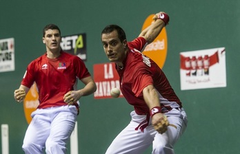 La pareja formada por Oinatz Bengoetxea y Álvaro Untoria ya está clasificada para la final. (Jagoba MANTEROLA/ARGAZKI PRESS)