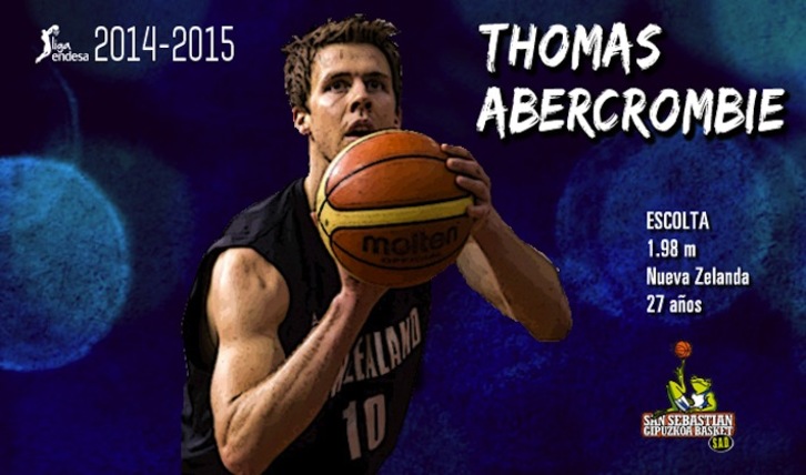 Gipuzkoa Basket ficha al neozelandés Thomas Abercrombie tras la marcha