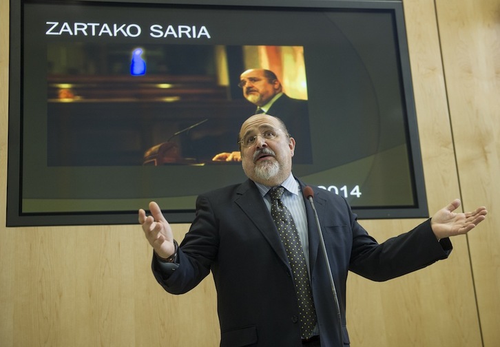 Txarli Prieto, en el premio ‘Zartako’. (Juanan RUIZ / ARGAZKI PRESS)