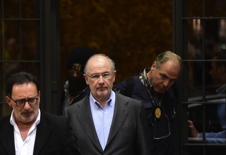 Rodrigo Rato, durante su detención. (Javier SORIANO/AFP PHOTO)