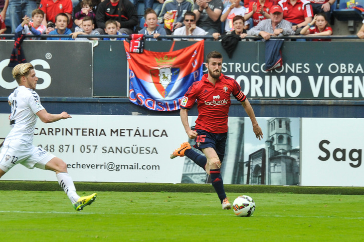 Oier, partidako protagonista nagusietakoa. (Idoia ZABALETA / ARGAZKI PRESS)