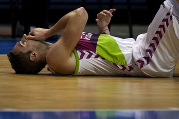 Fabien Caseur, en el partido del pasado miércoles. (Jorge GUERRERO / AFP)