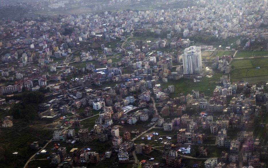 Denda ugari kokatu dituzte Katmandun. (STR / AFP)