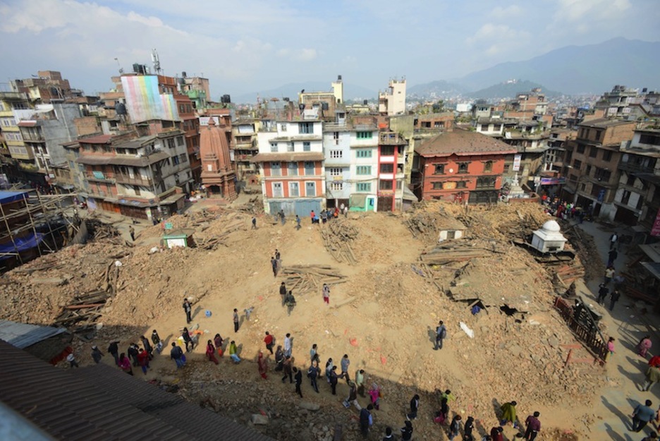 Lalitpurren ere bistakoak dira kalteak. (Prakash MATHEMA / AFP)