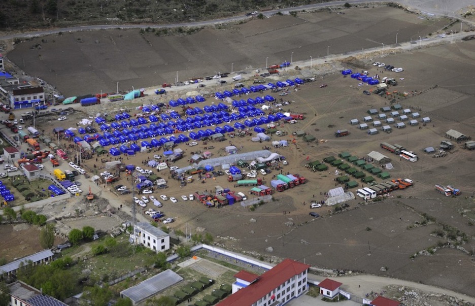 Jilongen, Tibeten eratutako dendak. (STR / AFP)
