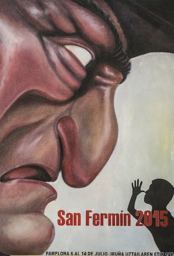 ‘Kilikón’, cartel ganador para anunciar los sanfermines 2015. (Jagoba MANTEROLA / ARGAZKI PRESS)