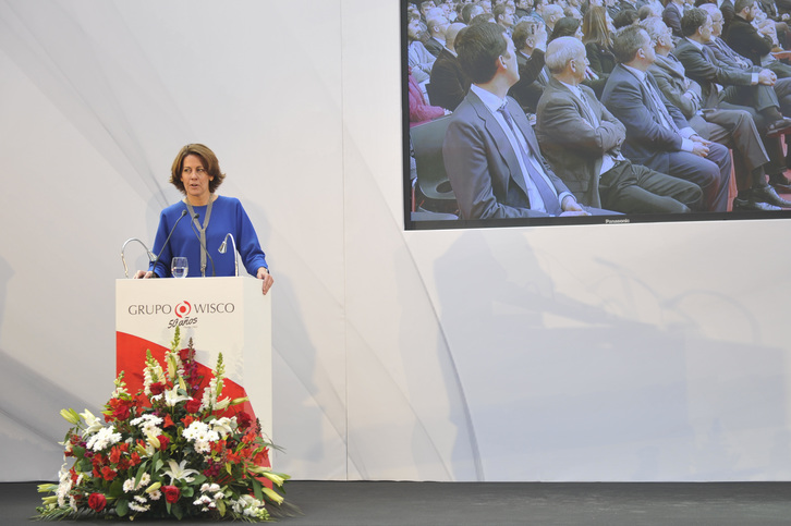 Barcina durante el 50 aniversario de Wisco. (Idoia ZABALETA / ARGAZKI PRESS)