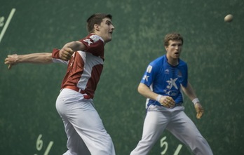 Jaunarena eta Artolaren arteko partidan lehena gailendu da. (Andoni CANELLADA/ARGAZKI PRESS)