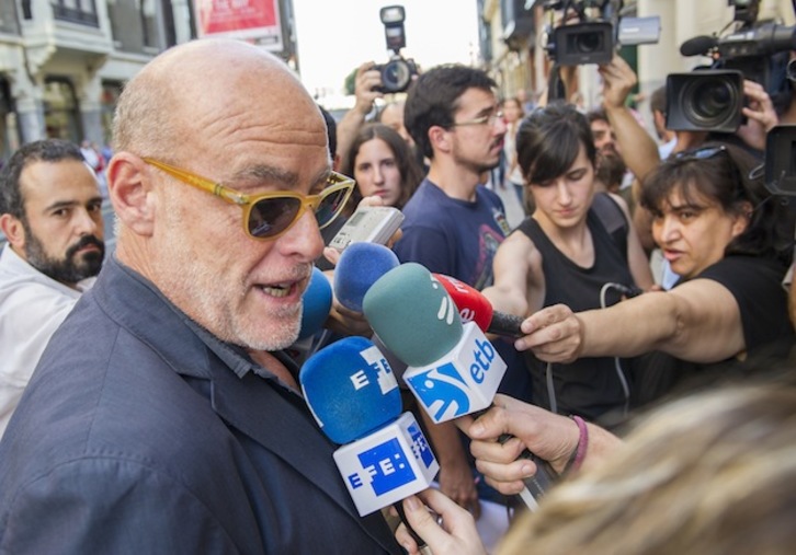 Aitor Mazo, en el homenaje tributado el año pasado a Alex Angulo. (Marisol RAMÍREZ / ARGAZKI PRESS)