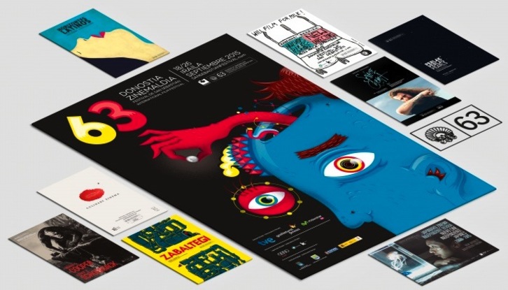 Los diferentes carteles de Zinemaldia. 