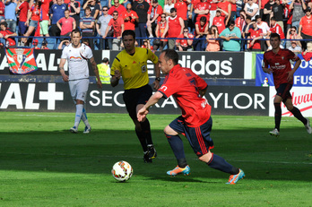 Nino ha marcado el primer gol. (Idoia ZABALETA / ARGAZKI PRESS)