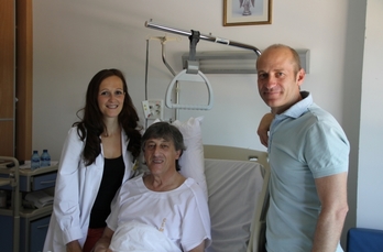 Martín Monreal, en el hospital. (OSASUNA)
