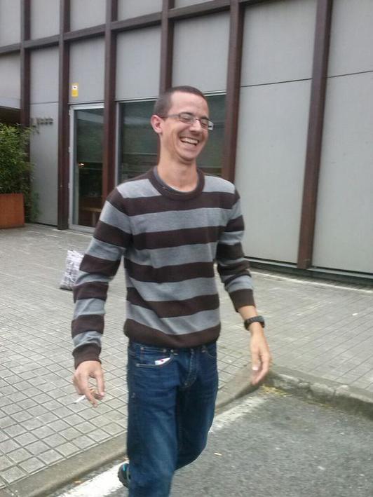 Oier Ardanaz, espetxetik irten berritan. (ETXERAT)