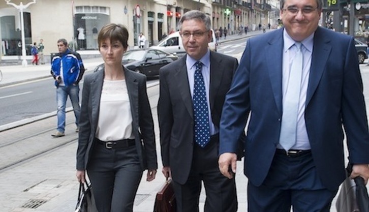 Mikel Cabieces, llegando al juzgado el pasado mes de abril. (Luis JAUREGIALTZO / ARGAZKI PRESS)