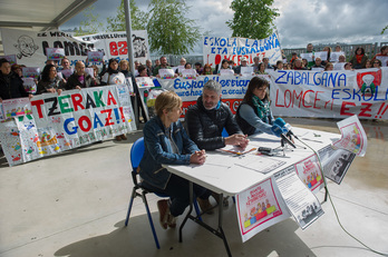Protesta en el CEP de Zabalgana. (Juanan RUIZ / ARGAZKI PRESS)