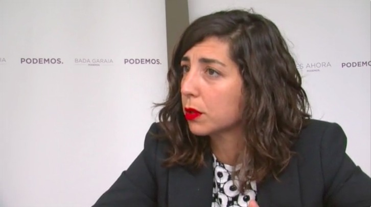 Laura Pérez, durante una entrevista en la campaña electoral. 