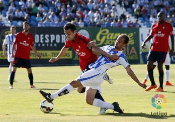 Momento del encuentro de esta tarde en Leganés. (La Liga)