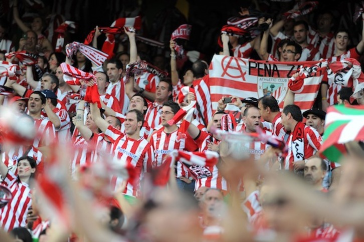 Athletic eta Bartzelonaren arteko Kopako finala, 2012ko maiatzean jokatu zena. (Jon HERNAEZ/ARGAZKI PRESS)