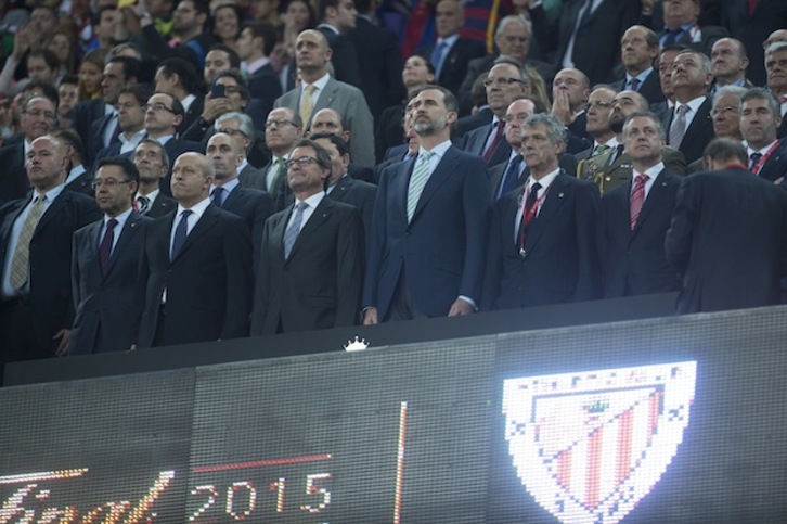 El palco del Camp Nou, durante la pitada al himno. (Marisol RAMÍREZ / ARGAZKI PRESS)