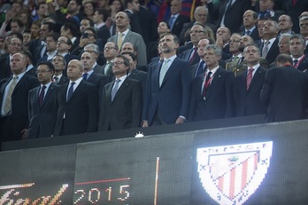 El palco del Camp Nou, durante la pitada al himno. (Marisol RAMÍREZ / ARGAZKI PRESS)