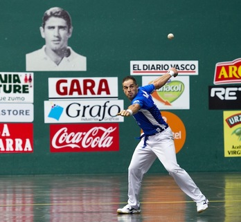 Aimar Olaizola se enfrentará en la final a Oinatz Bengoetxea. (Juanan RUIZ/ARGAZKI PRESS)