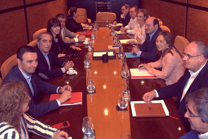 PNV y PSE se han reunido en Sabin Etxea. (ARGAZKI PRESS)