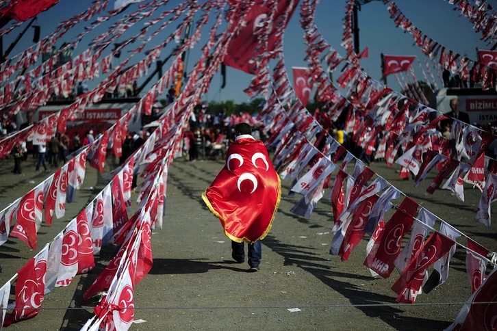 Acto d campaña del MHP. (Ozan KOSE / AFP)