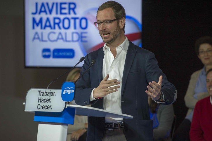Javier Maroto, durante la campaña de mayo. (Juanan RUIZ/ARGAZKI PRESS)
