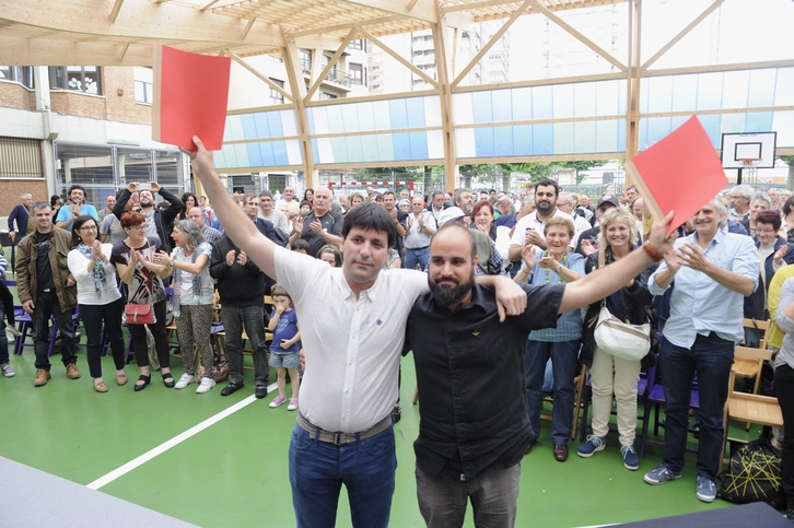 EH Bildu eta Errenteria Irabazi plataformak sinatutako oinarrien aurkezpena. (Andoni CANELLADA / ARGAZKI PRESS)