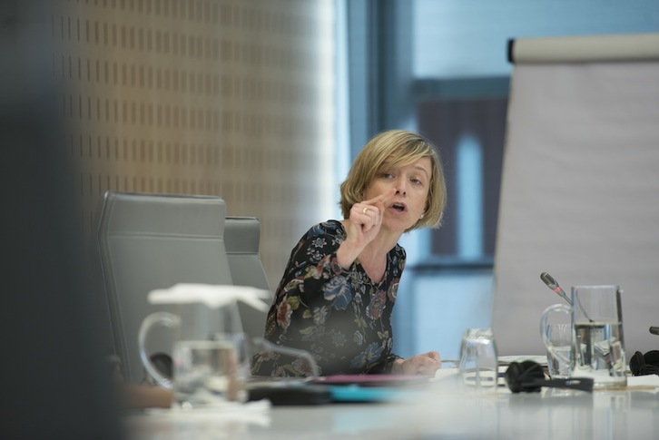 Eider Mendoza, portavoz de la Diputación de Gipuzkoa. (Gorka RUBIO/FOKU)