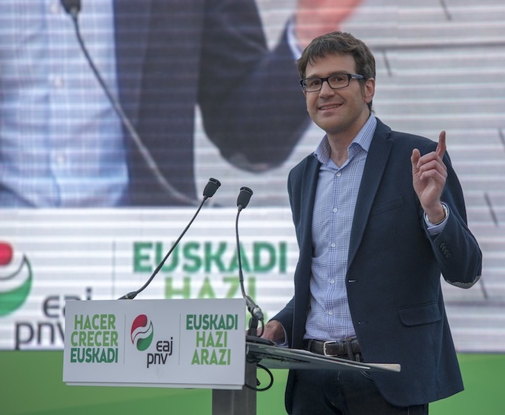 Gorka Urtaran, durante la campaña. (Juanan RUIZ /ARGAZKI PRESS)