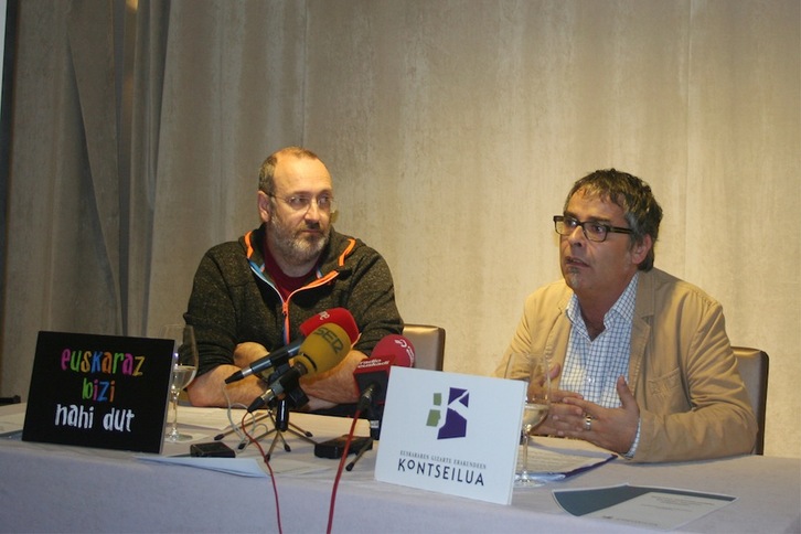 Kontseiluko Paul Bilbaok Iruñean egin duen agerraldia. (KONTSEILUA)