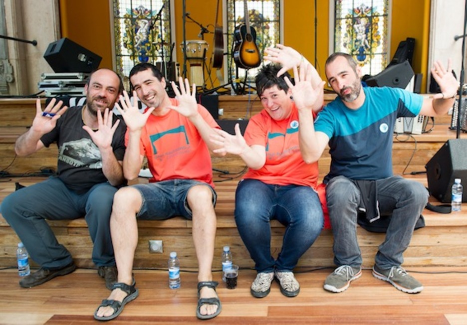 Fredi Paia, Etxahun Lekue, Onintza Enbeita eta Arkaitz Estiballes. (ARGAZKI PRESS)