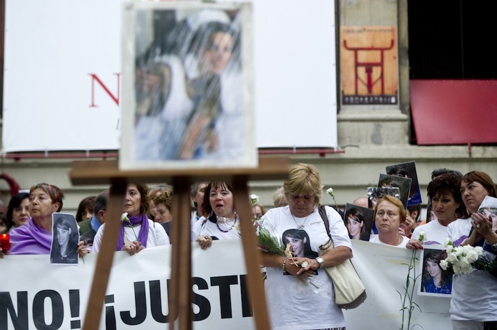 Nagore Laffageren omenezko antzezlana egin zuten Iruñean 2013an. (Iñigo URIZ/ARGAZKI PRESS)