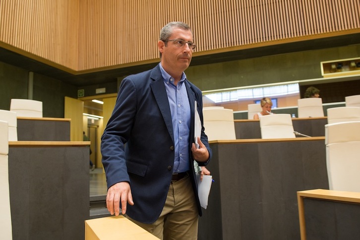 Markel Olano, durante la sesión de su investidura. (Juan Carlos RUIZ/ARGAZKI PRESS)