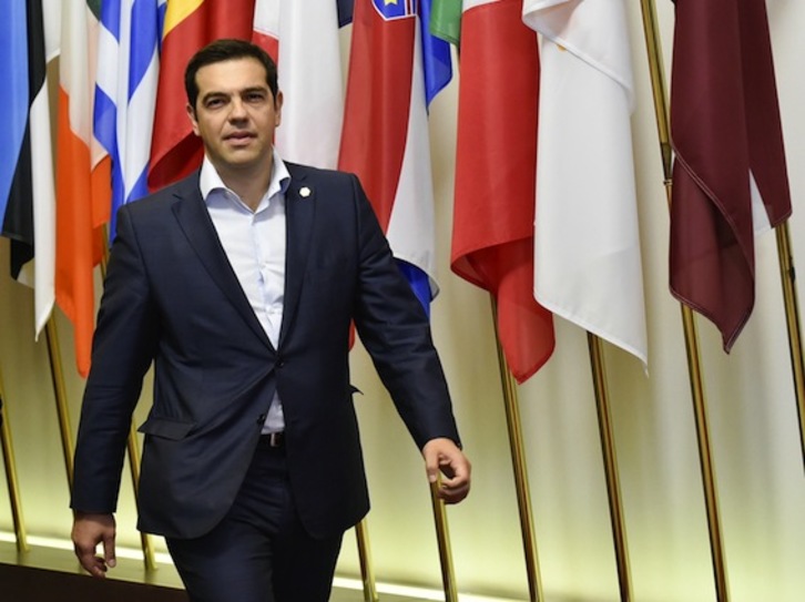 El primer ministro griego, Alexis Tsipras, este viernes en Bruselas. (John THYS/AFP PHOTO)