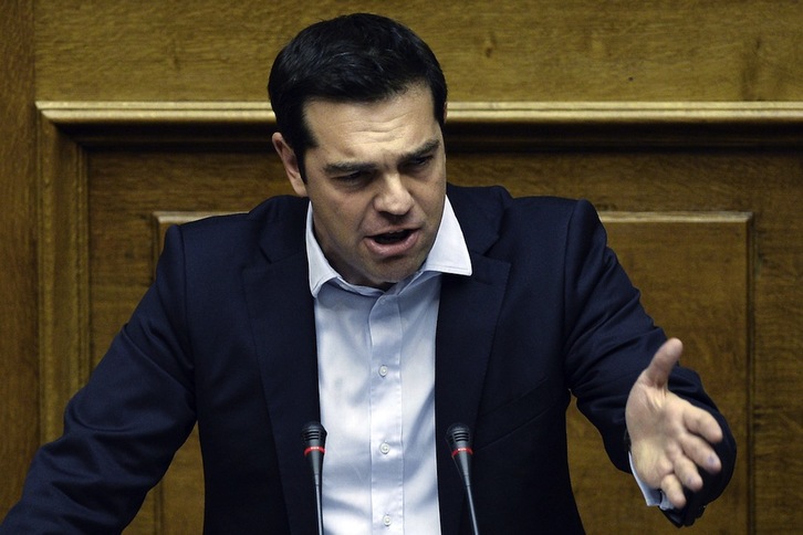 Alexis Tsipras, en una comparecencia anterior. (Angelos TZORTZINIS / AFP)