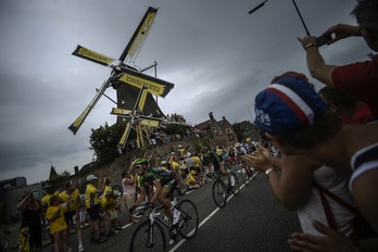Thomas Voeckler atzoko etapan. (Lionel BONAVENTURE/AFP)
